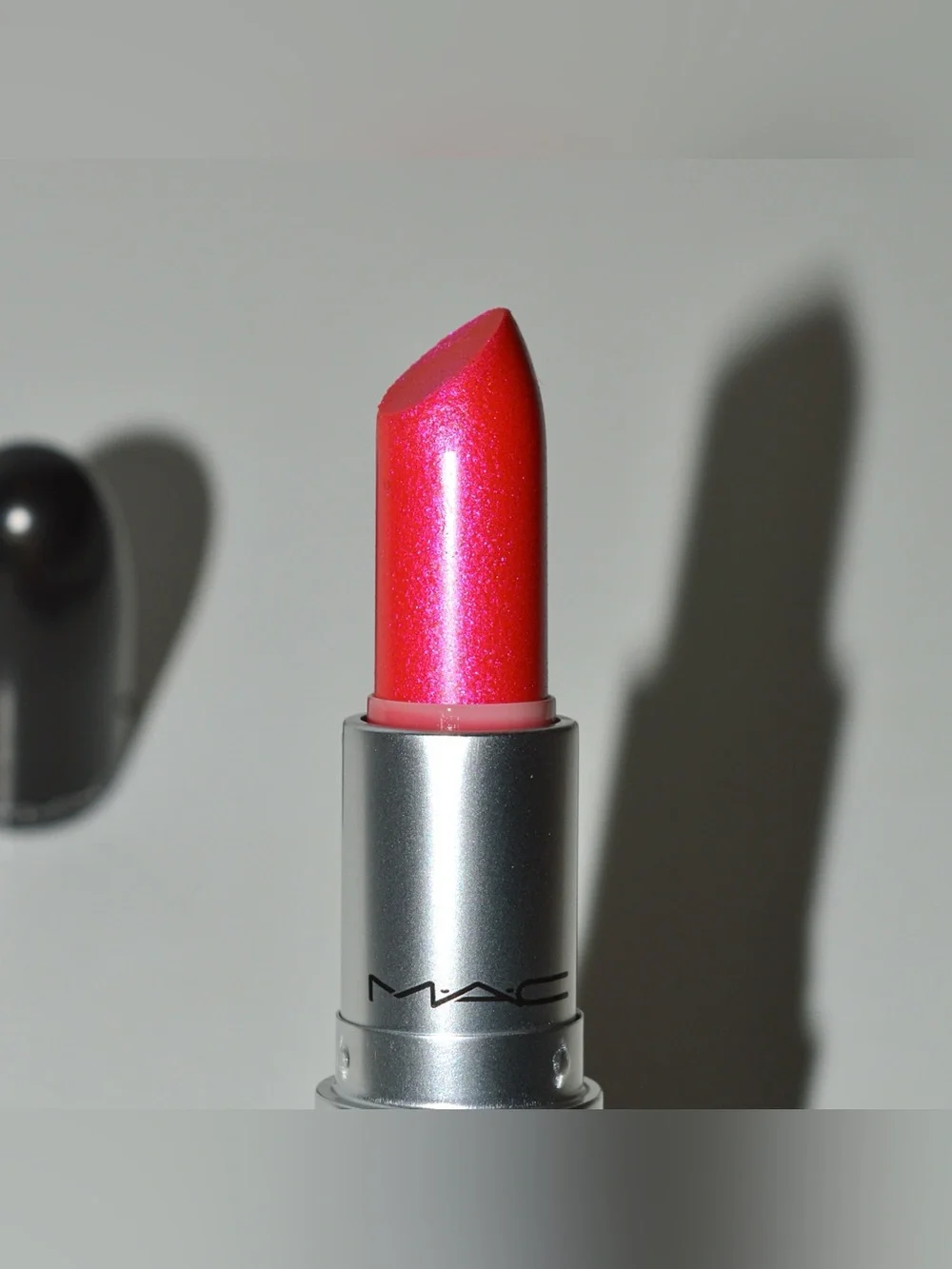 MAC Cosmetics Lipstick *PINK, YOU THINK?* Discontinued Violet Shimmer Neon Pink